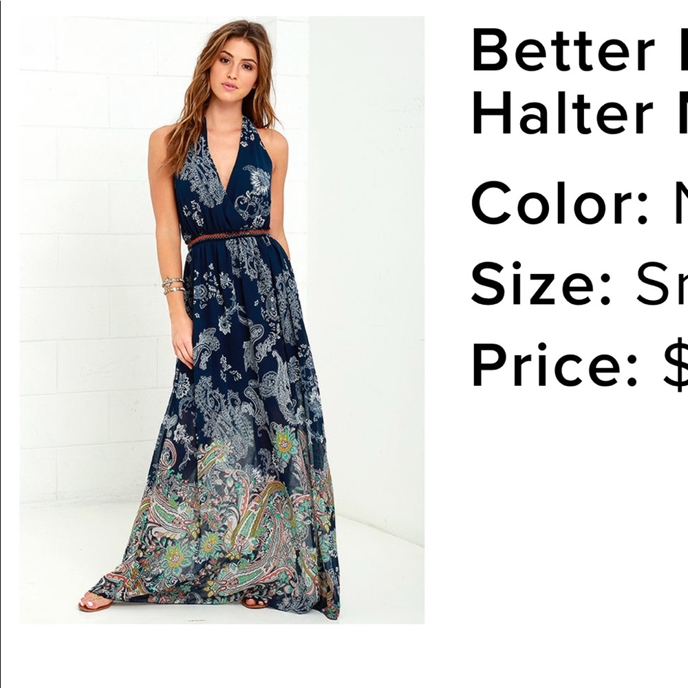 Halter maxi dress with low back